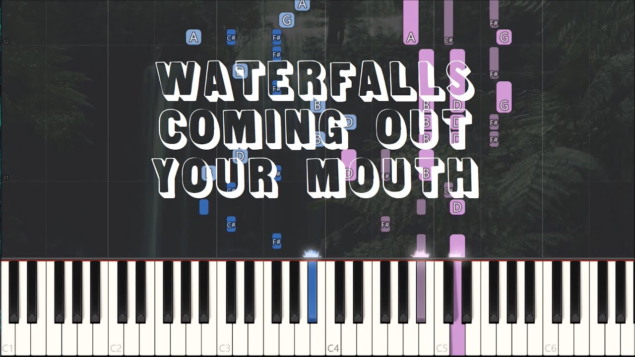 Glass Animals - Waterfalls Coming Out Your Mouth (Synthesia piano tutorial)