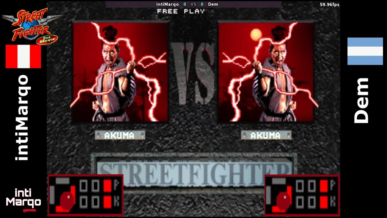 SFTM - intiMarqo VS Dem - Street Fighter The Movie - Fightcade2 - 𝐖𝐈𝐓𝐇 𝐈𝐍𝐏𝐔𝐓𝐒