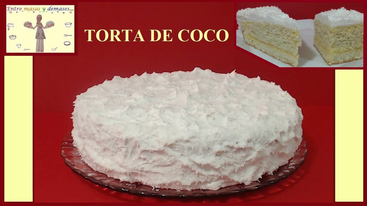 Torta de Coco  del bizcocho de coco