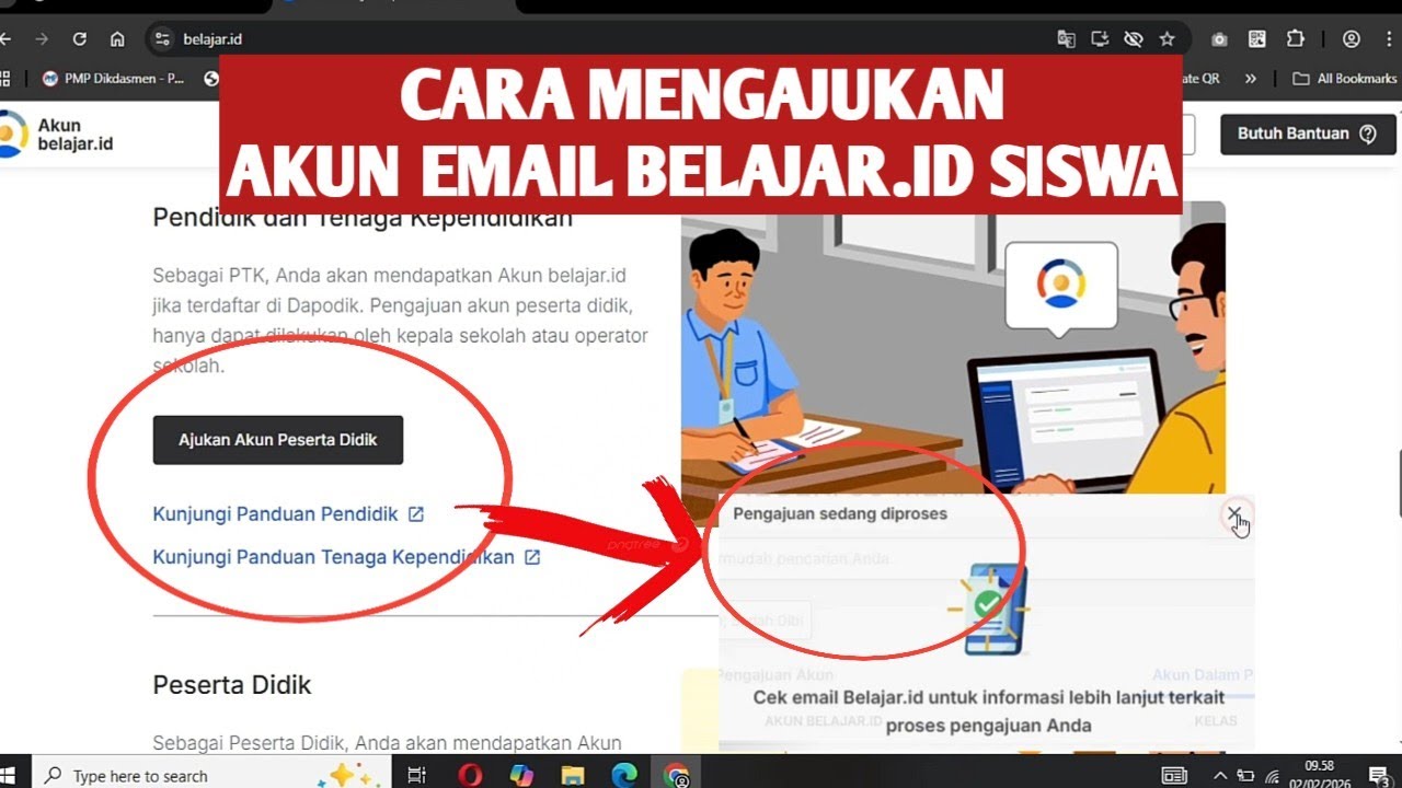 CARA MENGAJUKAN AKUN EMAIL BELAJAR.ID SISWA 