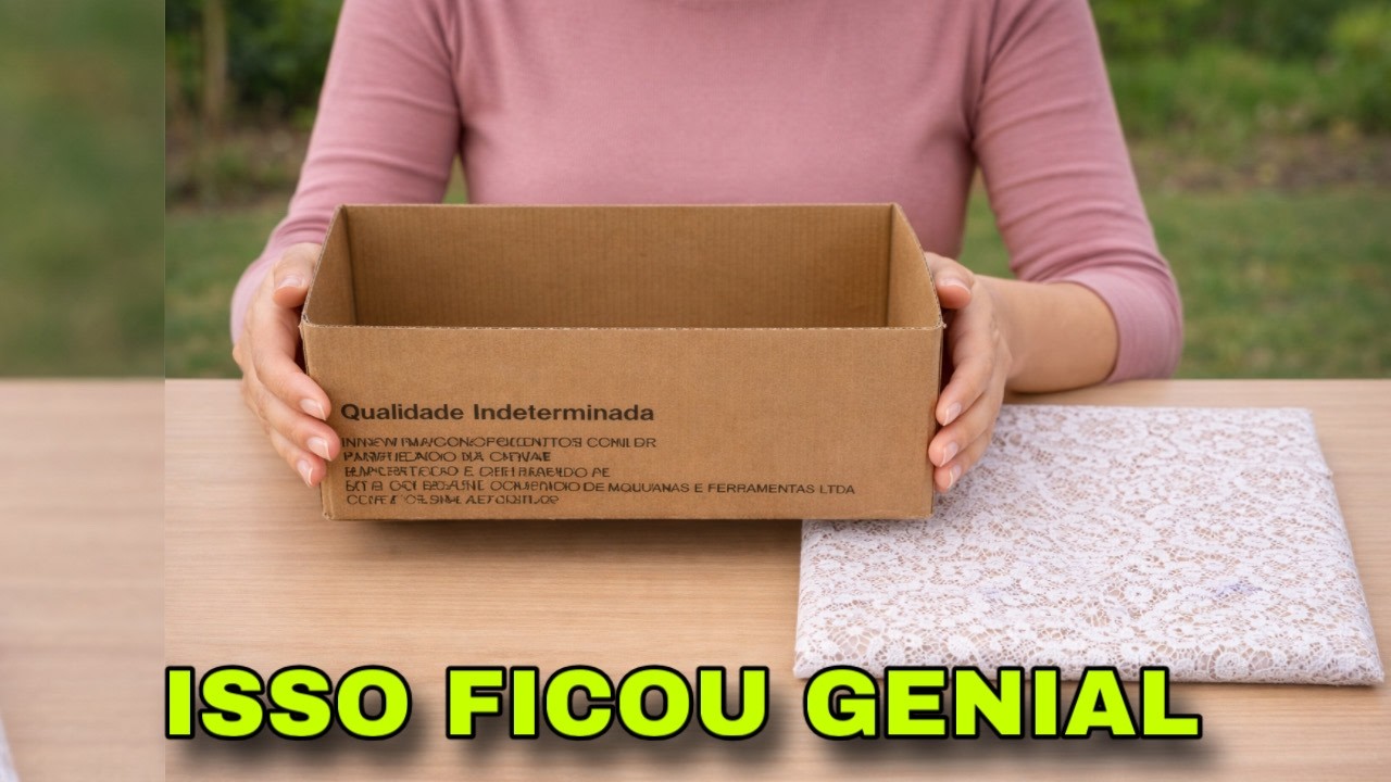 IDEIA SENSACIONAL COM CAIXA DE PAPELÃO E TECIDO FAÇA VOCÊ MESMO #viral #compartilhe #diy