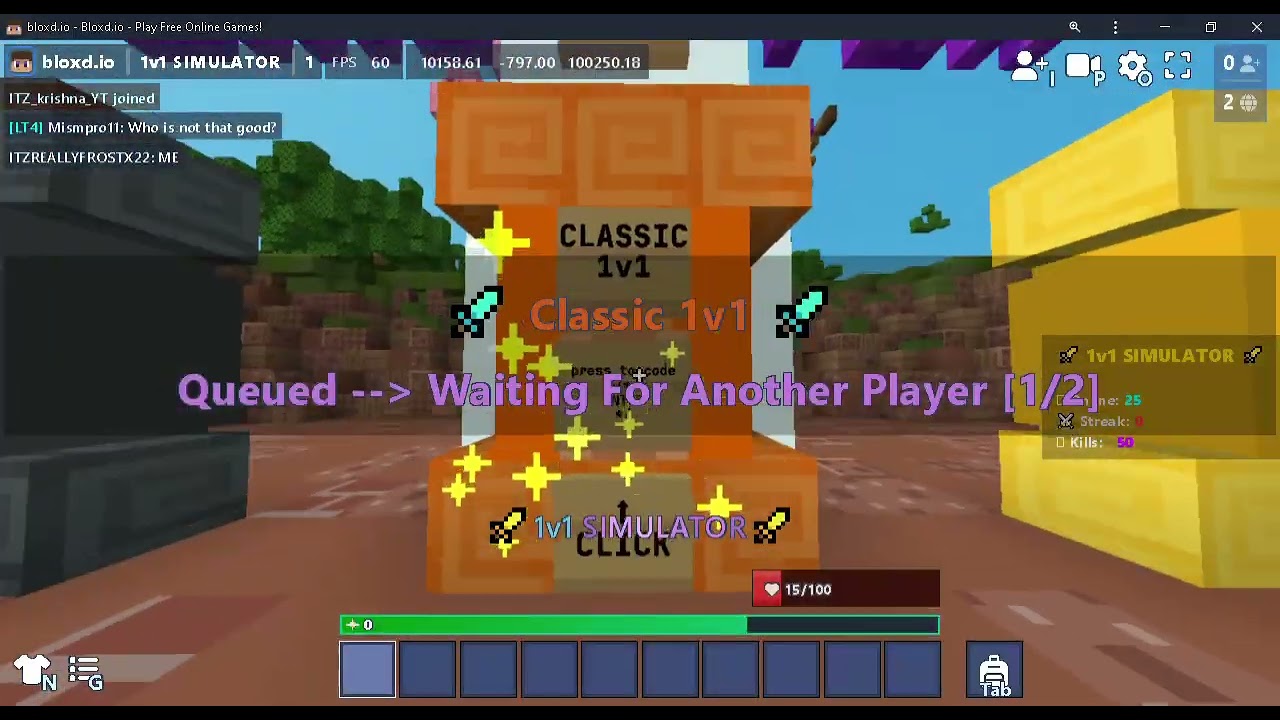 a new vid of bloxd just playing skywars