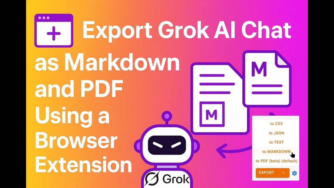 Export Grok AI Chat as Markdown and PDF Using a Browser Extension