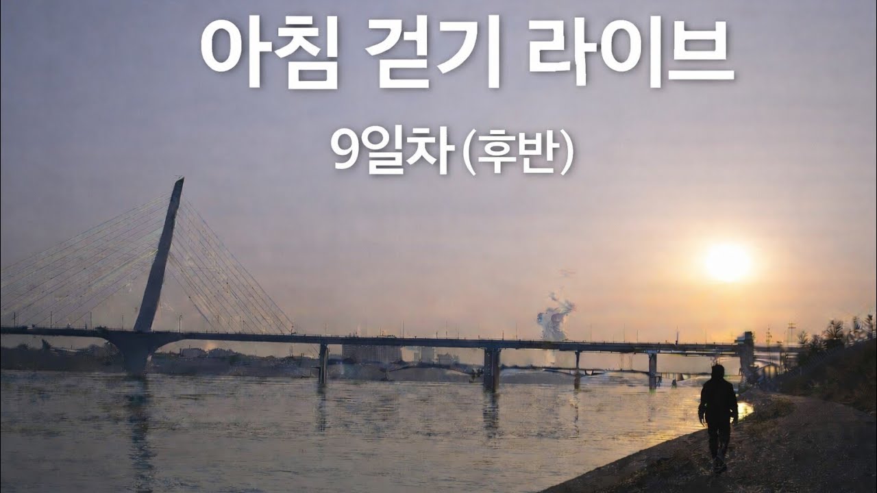 좋은 아침입니다.  한강에서 안양천 오목교까지  걷는 건강라이브 9일차/특별한 말은 하지 않습니다.그저 걷고, 바라보는  힐링운동입니다.｜함께 걷는 시간 / 구독  🙏  ❤️
