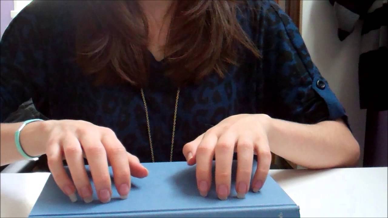 Scratching and Tapping a Blue Book with Long Fingernails (ASMR)