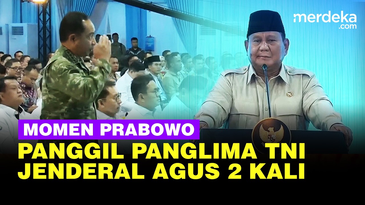 Momen Prabowo Panggil Panglima TNI Agus Dua Kali Depan Menteri & Kapolri: Tadi Sudah Ya