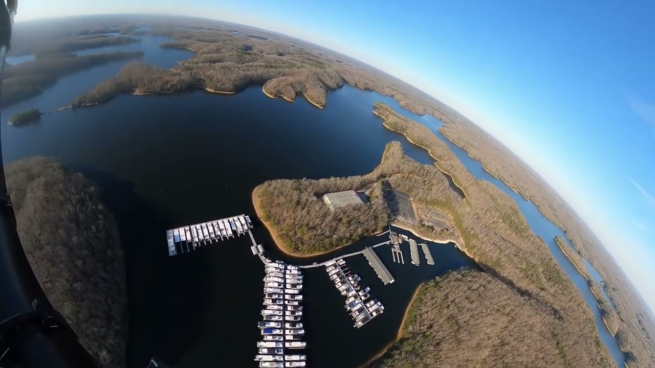 Flying over Laurel River Lake & Grove Marina S300 H269B  N9361F
