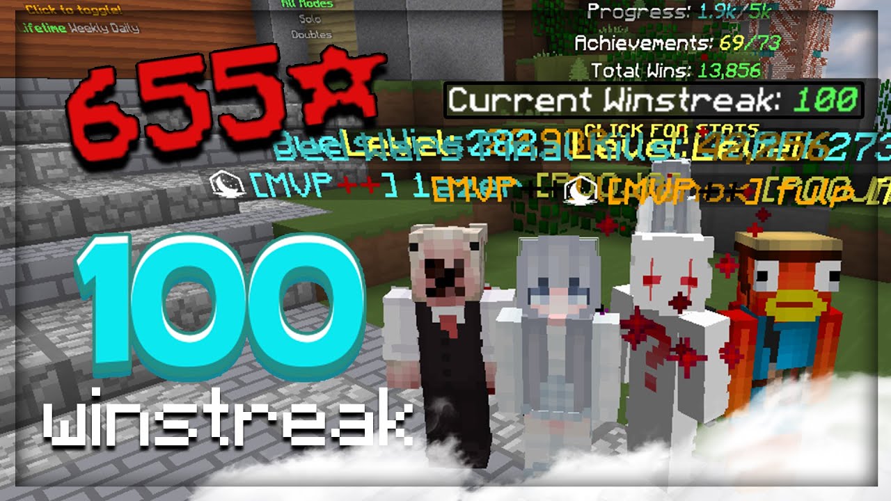 100 Bedwars Winstreak (ft. Luvonox, fulp, and 1azer)