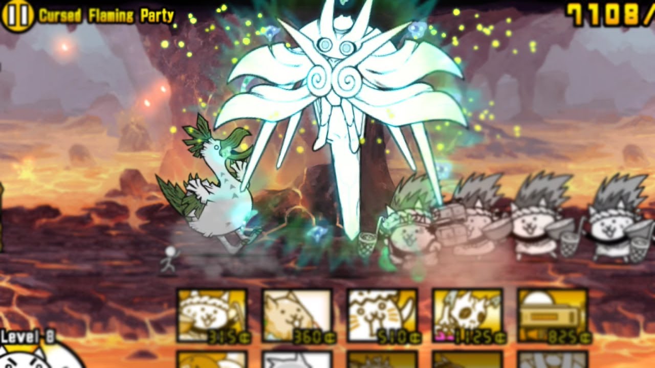 Peril in the Volcano III: Cursed Flaming Party (No ubers, No UL legends) - Battle Cats
