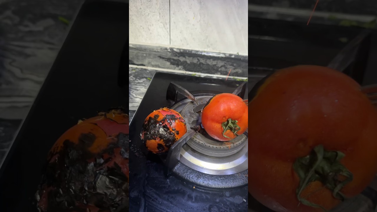 Poleko Tamatar Chutney🇳🇵🔥 #shorts #चटनी #food #yummy #spicy #nepali #sauce #delicious #chilli