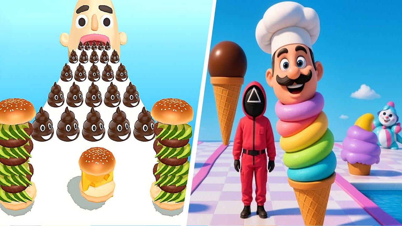 Sandwich Runner 🆚 Stacky Ice Cream Runner- 🌻🧿🌺New Levels Walkthrough Gameplay 400053