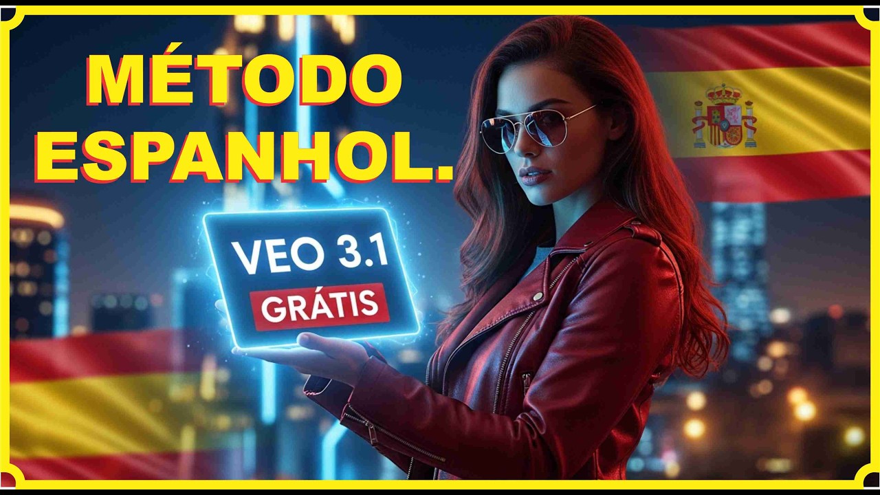 VEO 3.1 GRÁTIS por 1 ano! O método espanhol REVELADO!