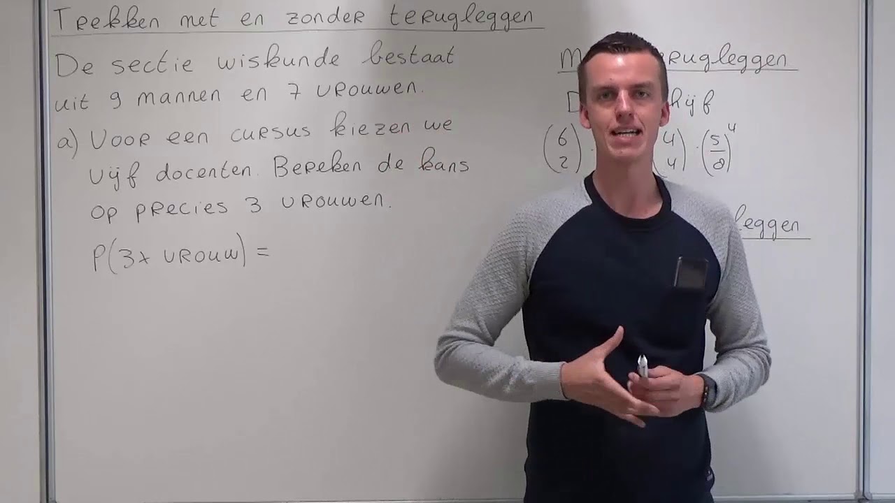 Trekken met en zonder terugleggen (VWO wiskunde A/C)