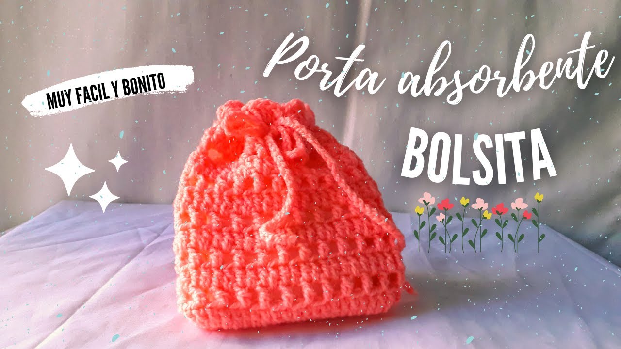 CÓMO HACER BOLSITA PORTA ABSORBENTE - COMPRESA |TEJIDA A CROCHET |  IDEAL PARA LLEVAR A DONDE SEA ✨
