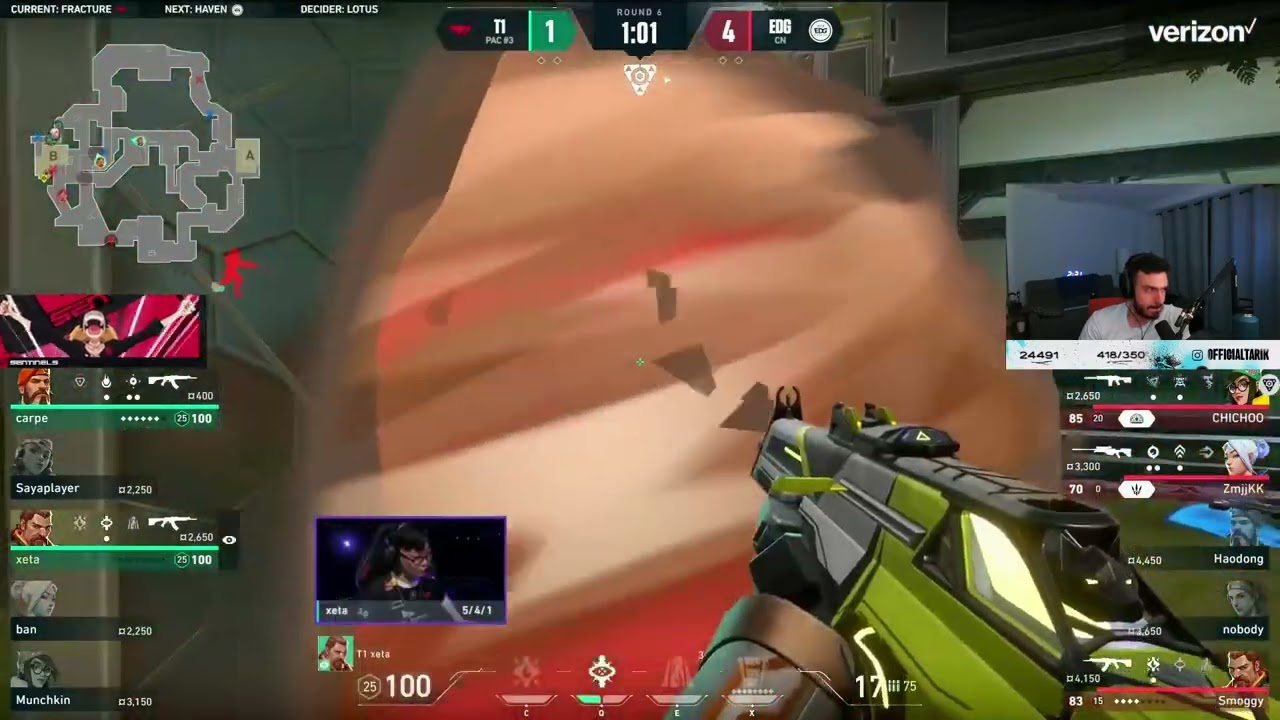 Tarik's reaction to EDG CHICHOO 4k in T1 vs EDG | VCT Masters Tokyo