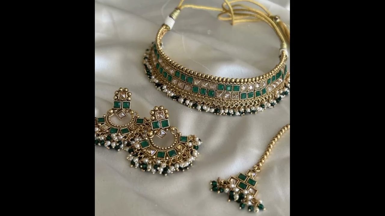 Necklace with earrings style and design for girls