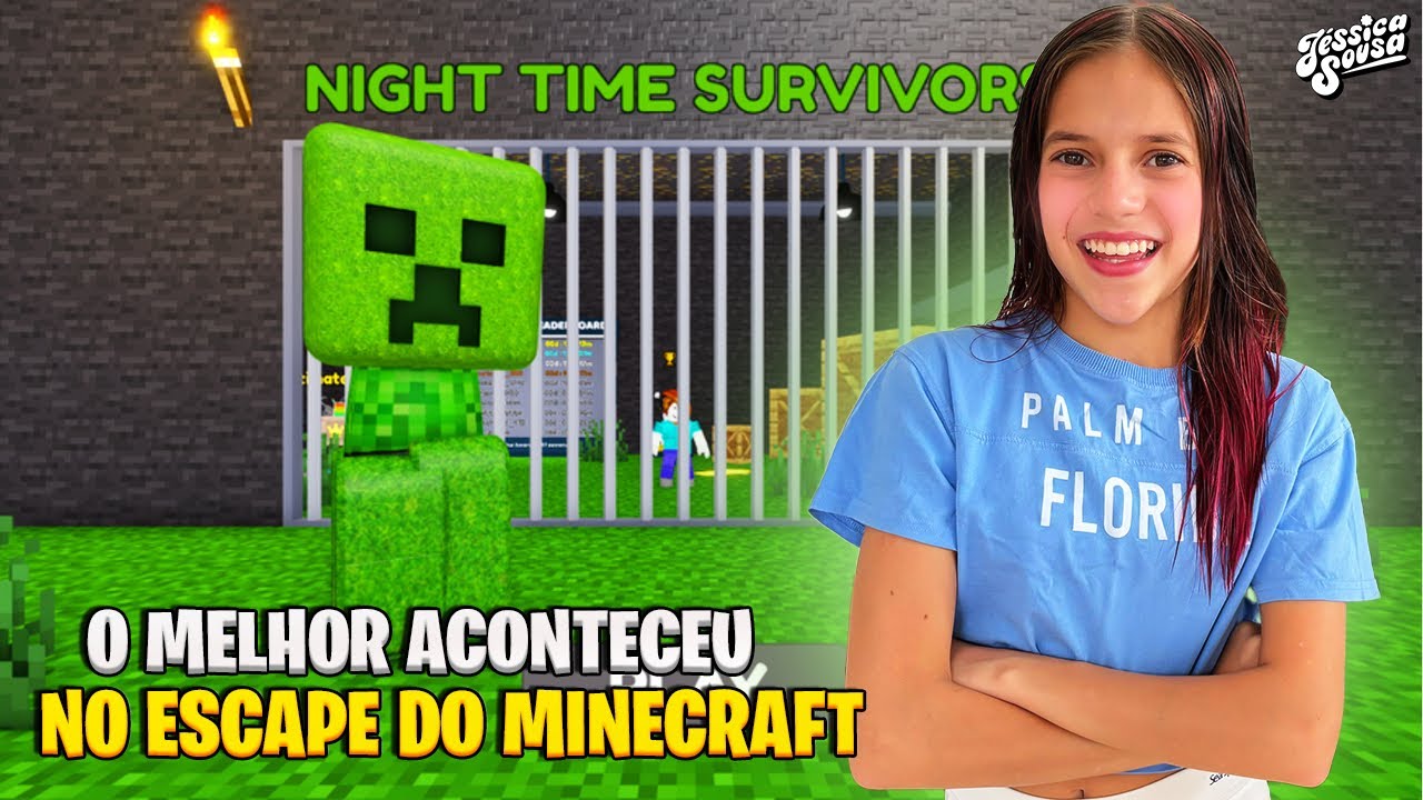 JOGAMOS ESCAPE DO MINECRAFT E O MELHOR ACONTECEU (JESSICA SOUSA GAMES)