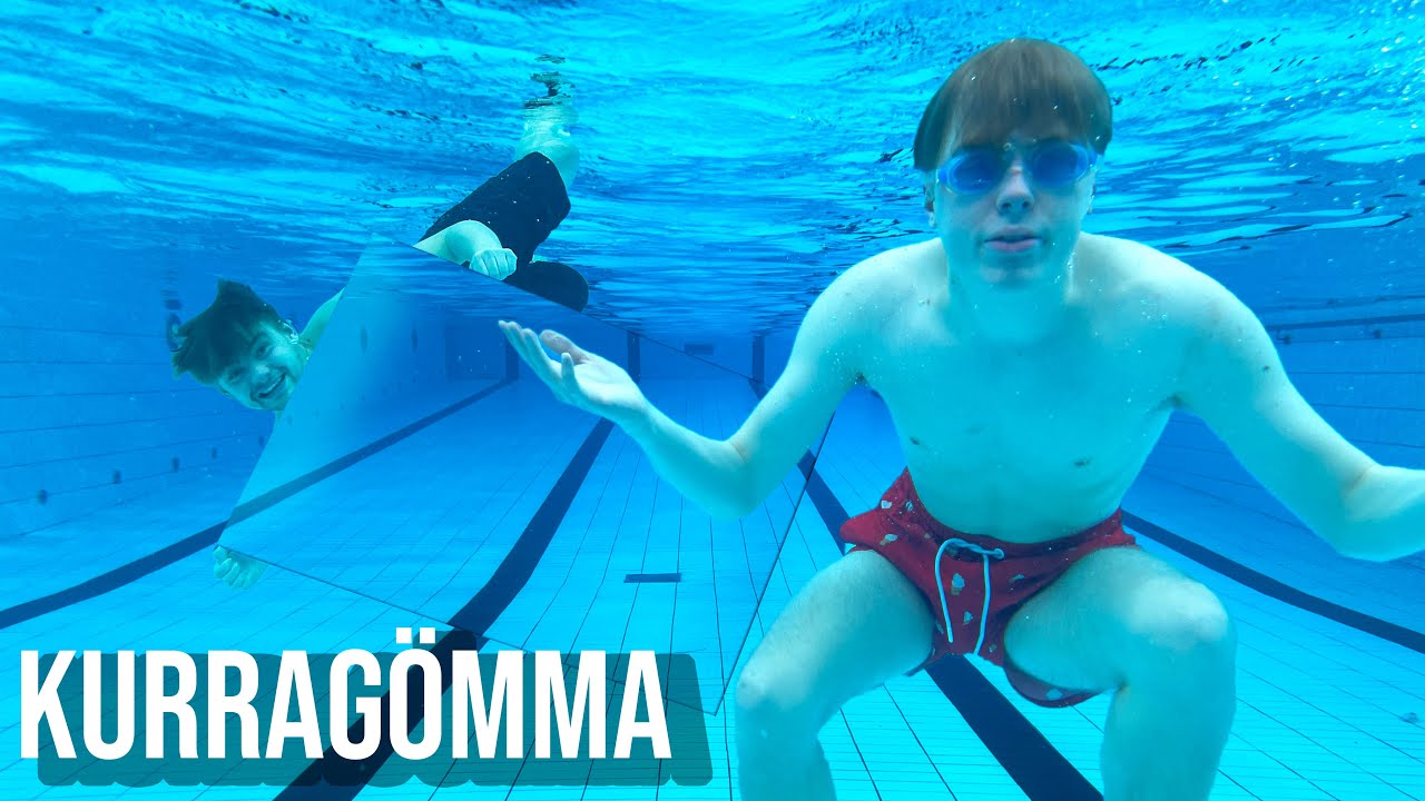 Kurragömma i en tom pool