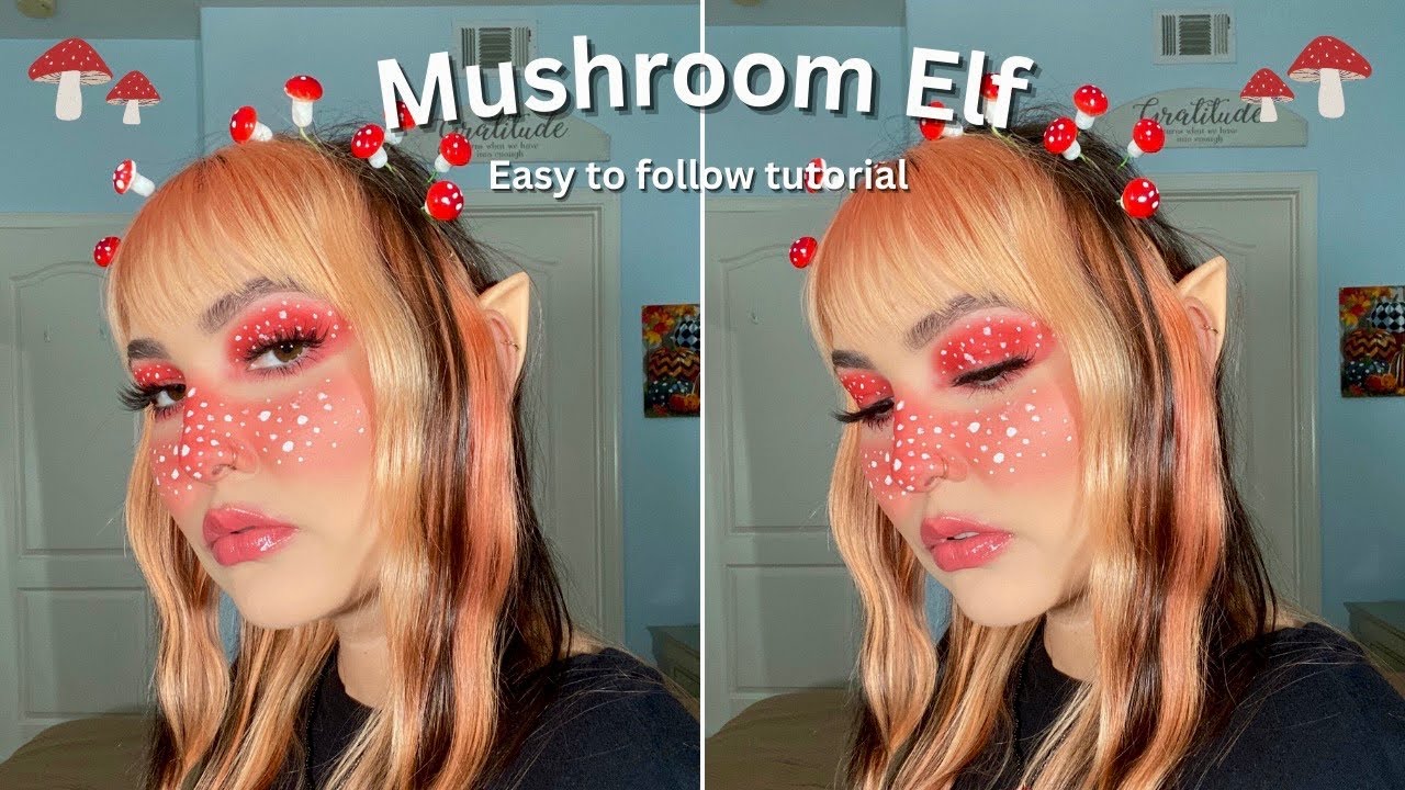 MUSHROOM ELF MAKEUP TUTORIAL | EASY TO FOLLOW HALLOWEEN MAKEUP TUTORIAL