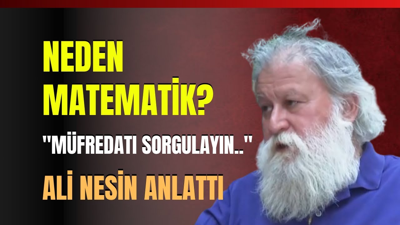 Neden Matematik? "Müfredatı Sorgulayın.." Ali Nesin Anlattı