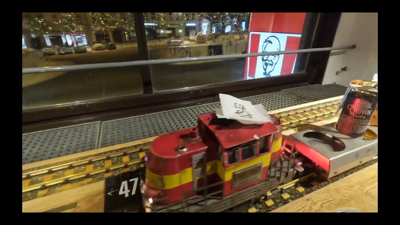Restaurant where your food and drink arrives on model trains - Vytopna, Prague