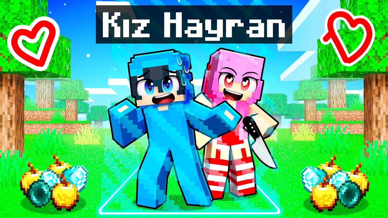 ÇILGIN KIZ HAYRAN ile TEK BLOK'ta Kilitlendim! - Minecraft