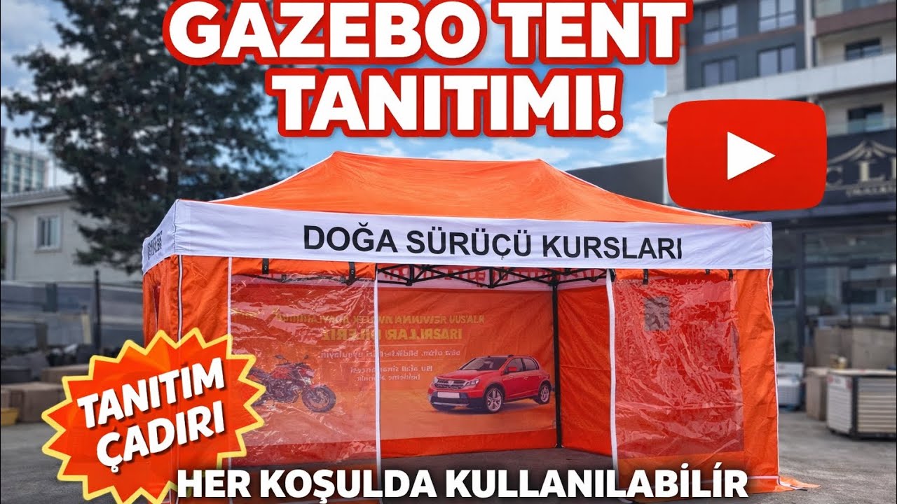 Bu Çadır Her Yere Kuruluyor! Sök–Tak, Portatif Tanıtım Çadırı İncelemesi. 3x4,5 Gazebo Baskılı Tente