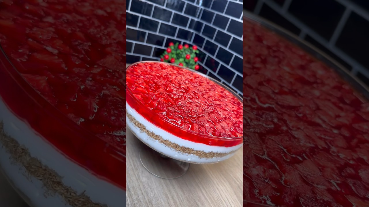 اطيب حلا رمضاني كنافة بجيلي الفراولة 🌙🍓