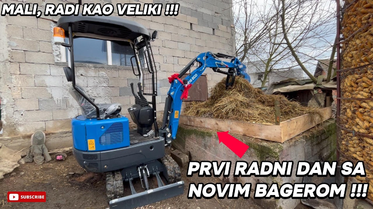 PRVI RADNI DAN SA NOVIM BAGEROM RIPPA R10, UTOVAR STAJNJAKA I TRANSPORT VTZ 2048 AC ...