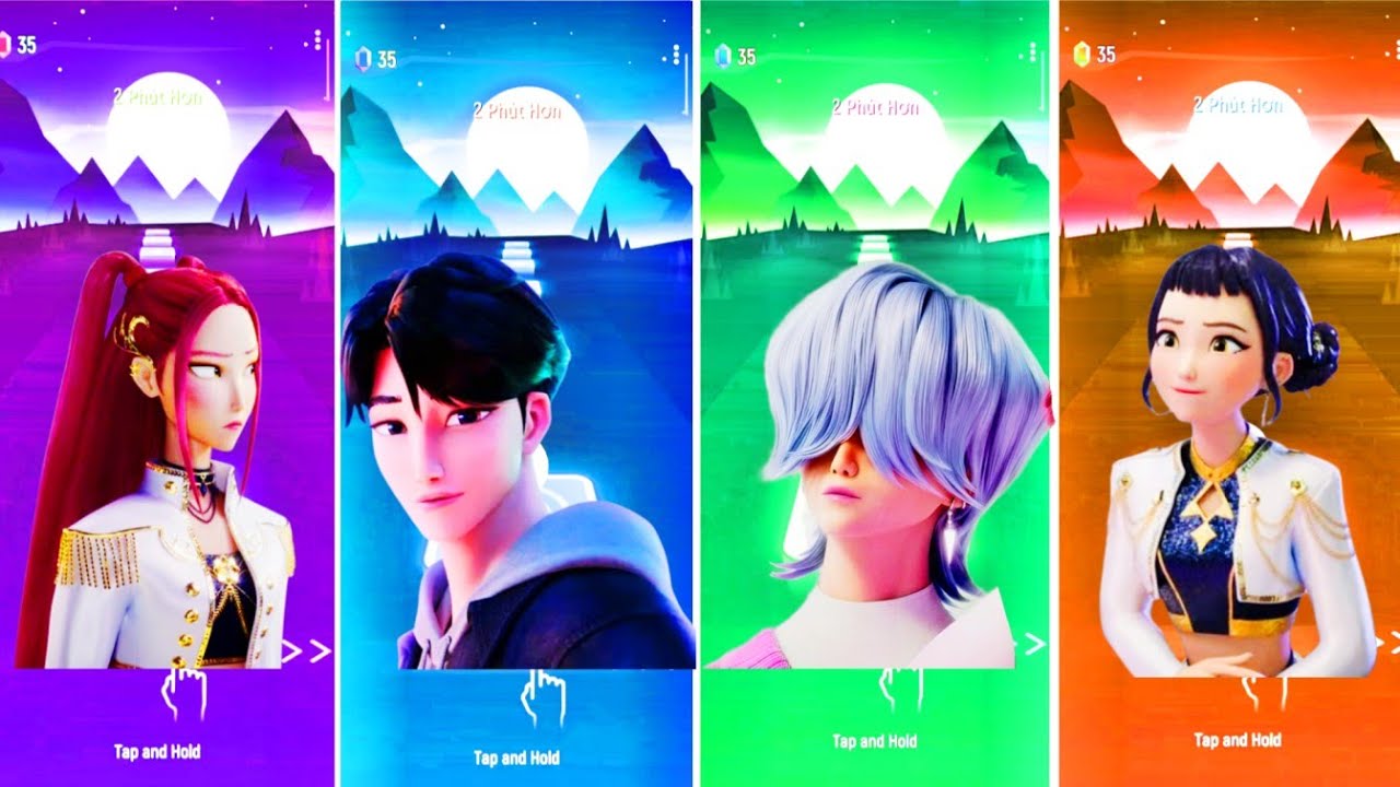 Ultimate Tiles Hop Battle | K-Pop Demon Hunters Girls vs Saja Boys Idol
