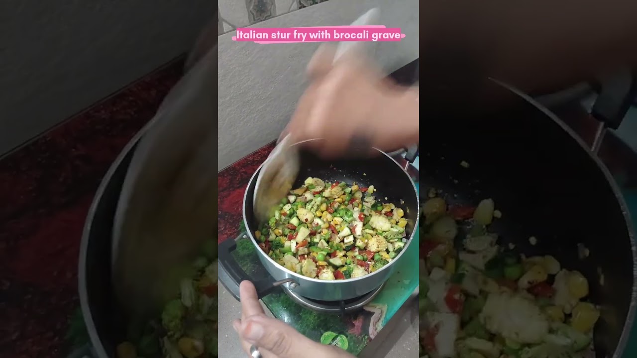 Italian stur fry with broccoli gravy 