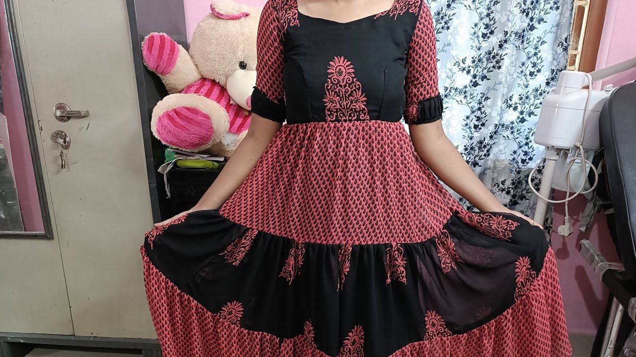 Layers frock cutting and stitching | prills design hands | frock cutting and stitching