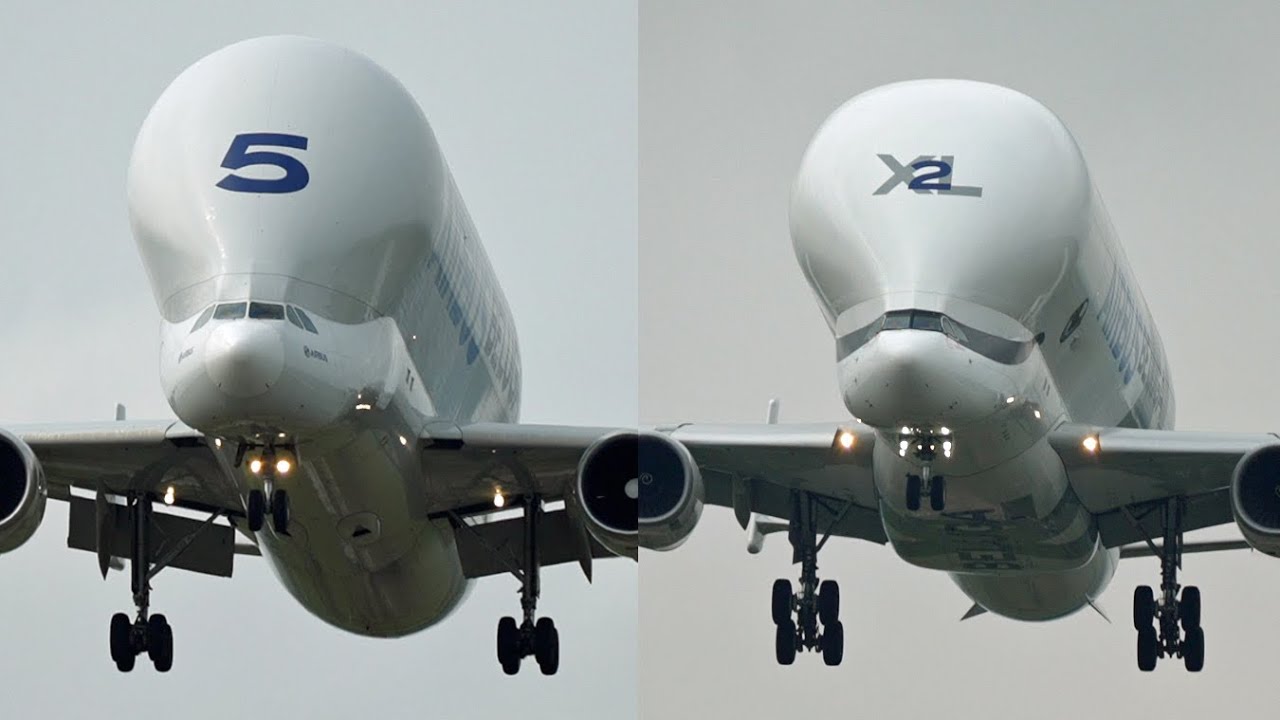 Airbus Beluga VS Beluga XL at Chester Hawarden Airport