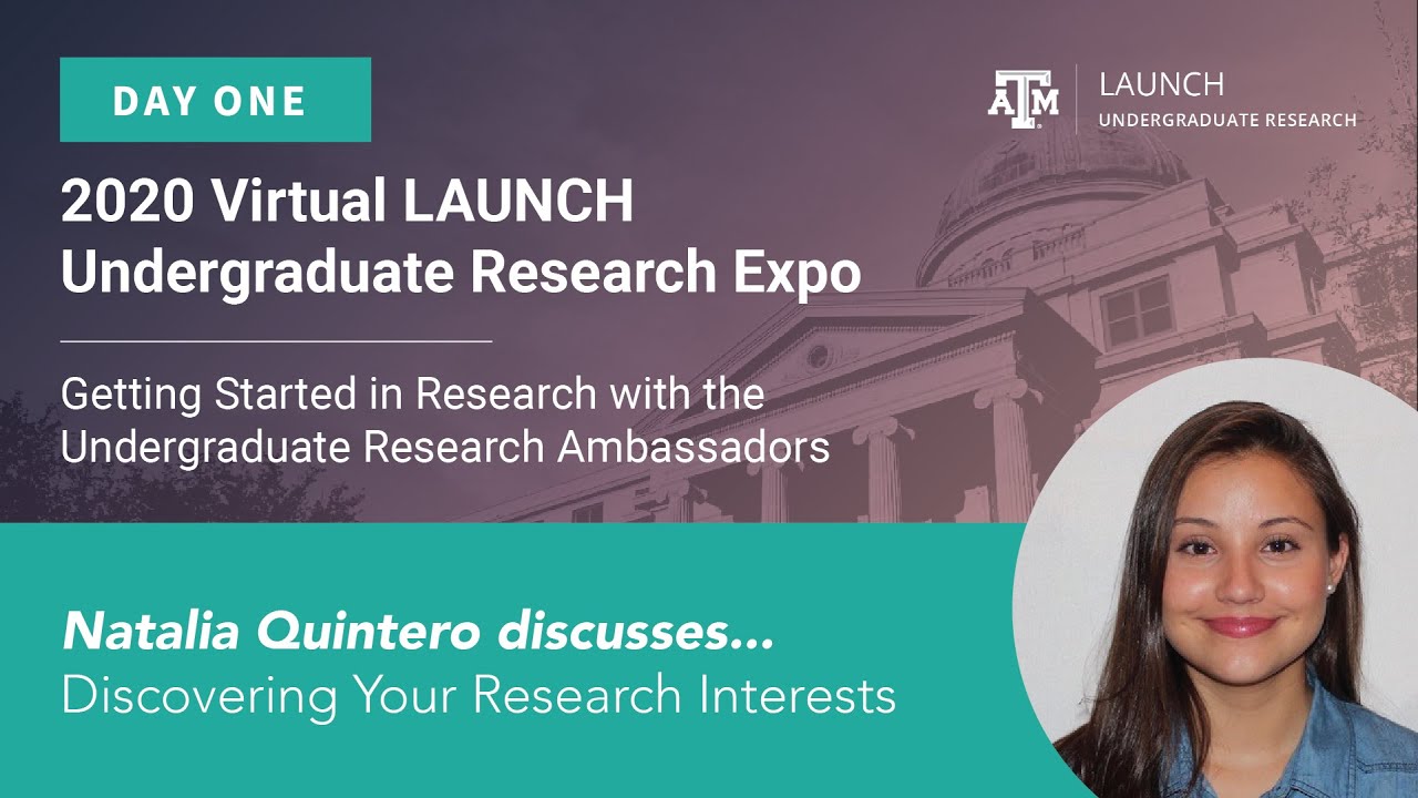 Discovering Your Research Interests | Natalia Quintero | 2020 LAUNCH UGR Expo