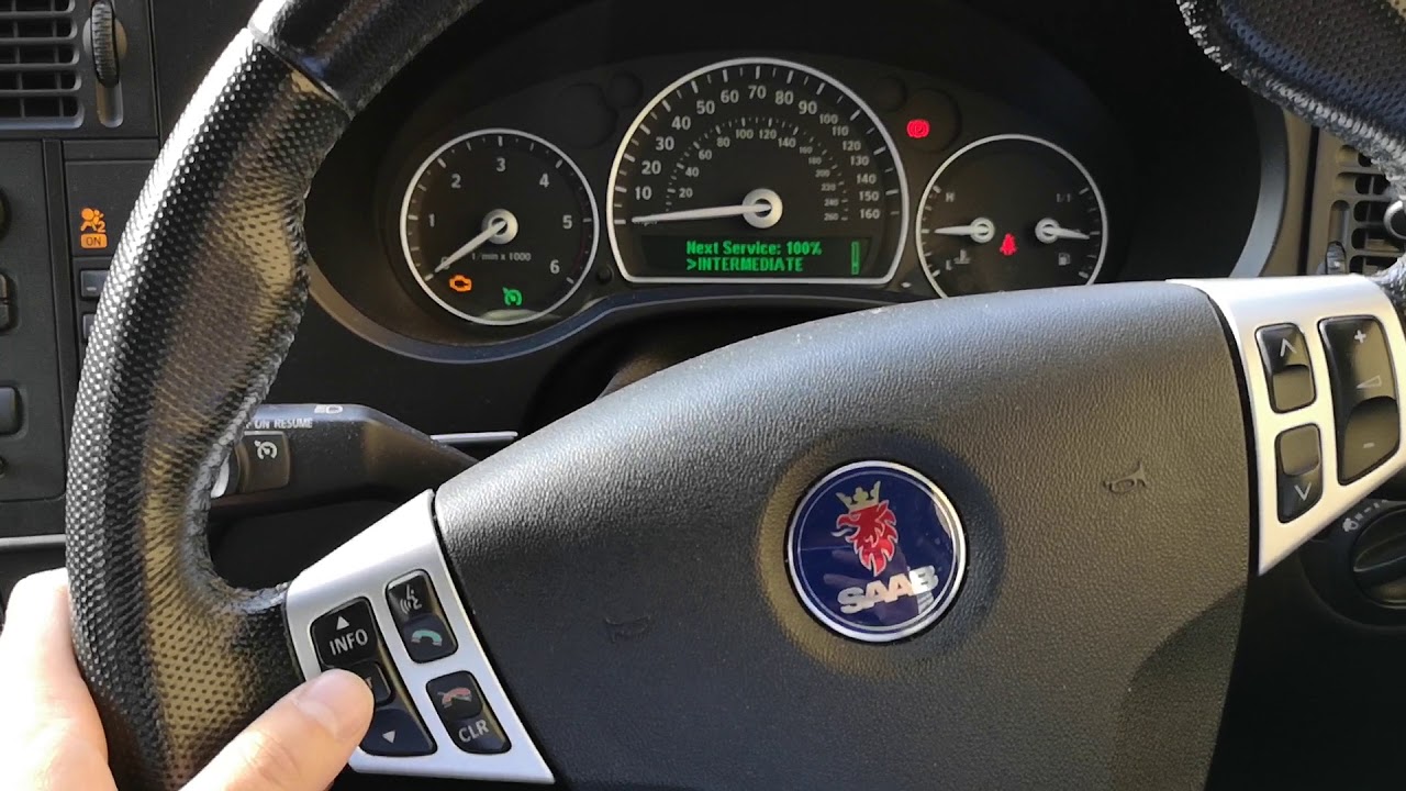Saab 93 2011 diesel - service reset that works