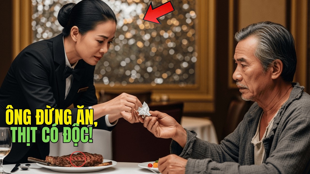 Nghẹn Ngào Cô Phục Vụ Liều Mình Cứu Lão Ăn Mày, Vị Tỷ Phú Rơi Nước Mắt Trao Cả Nhà Hàng.