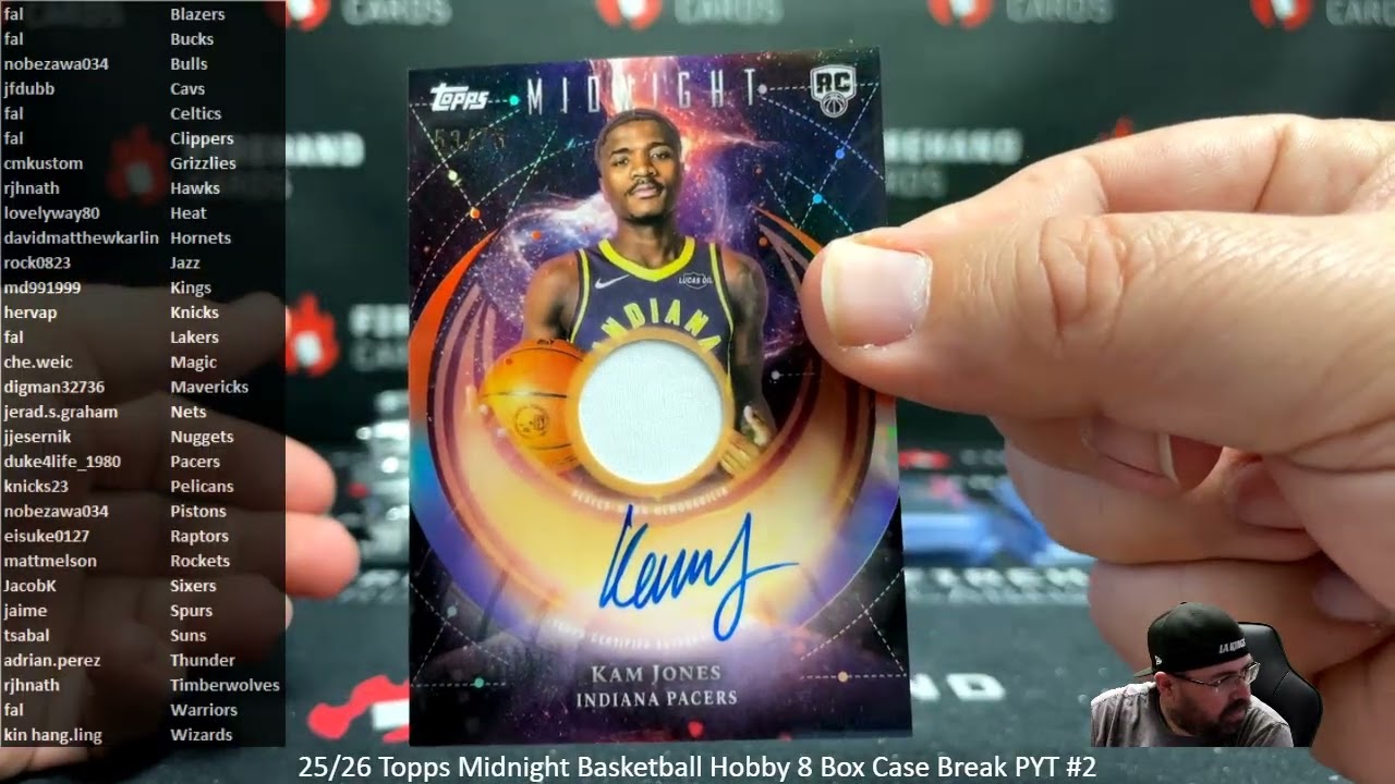 02.01.2026 25/26 Topps Midnight Basketball Hobby 8 Box Case Break PYT #2