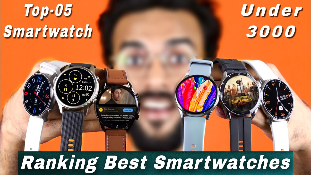 Top-5 Best Smartwatch Under 3000⚡️Amoled Bezel less Display⚡️Calling, GPS-Best Smartwatch Under 3000