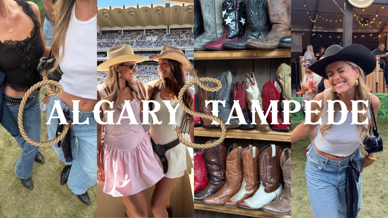 CALGARY STAMPEDE VLOG: Cowboys & Wild Horse Tents, stampede outfit inspo