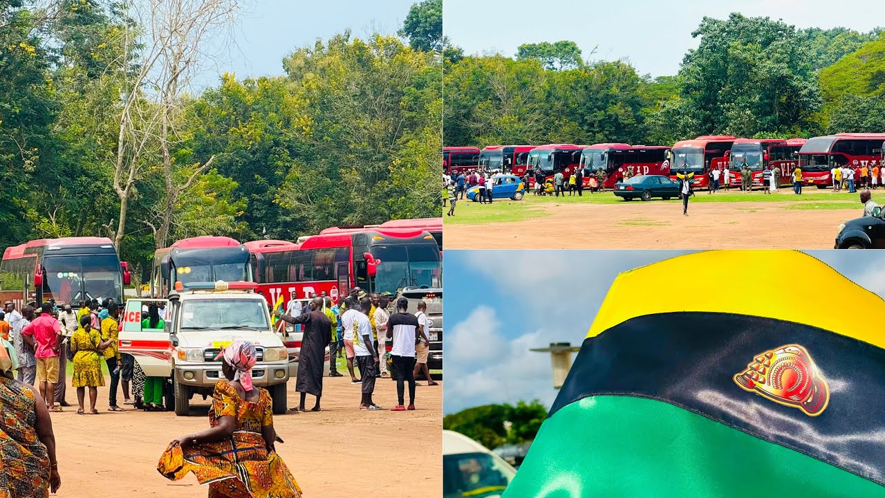 Wow😮! Otumfuo's entourage from Asanteman makes a grand entrance in Cape Coast