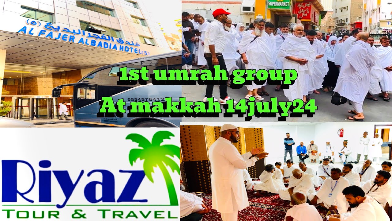 14july 24 1st umrah🕋group  Istaqbal♥️makkah🕋 RIYAZ🌴TOUR AND TRAVELS 🤲Alhamdolilah ♥️♥️🤲🤲💚
