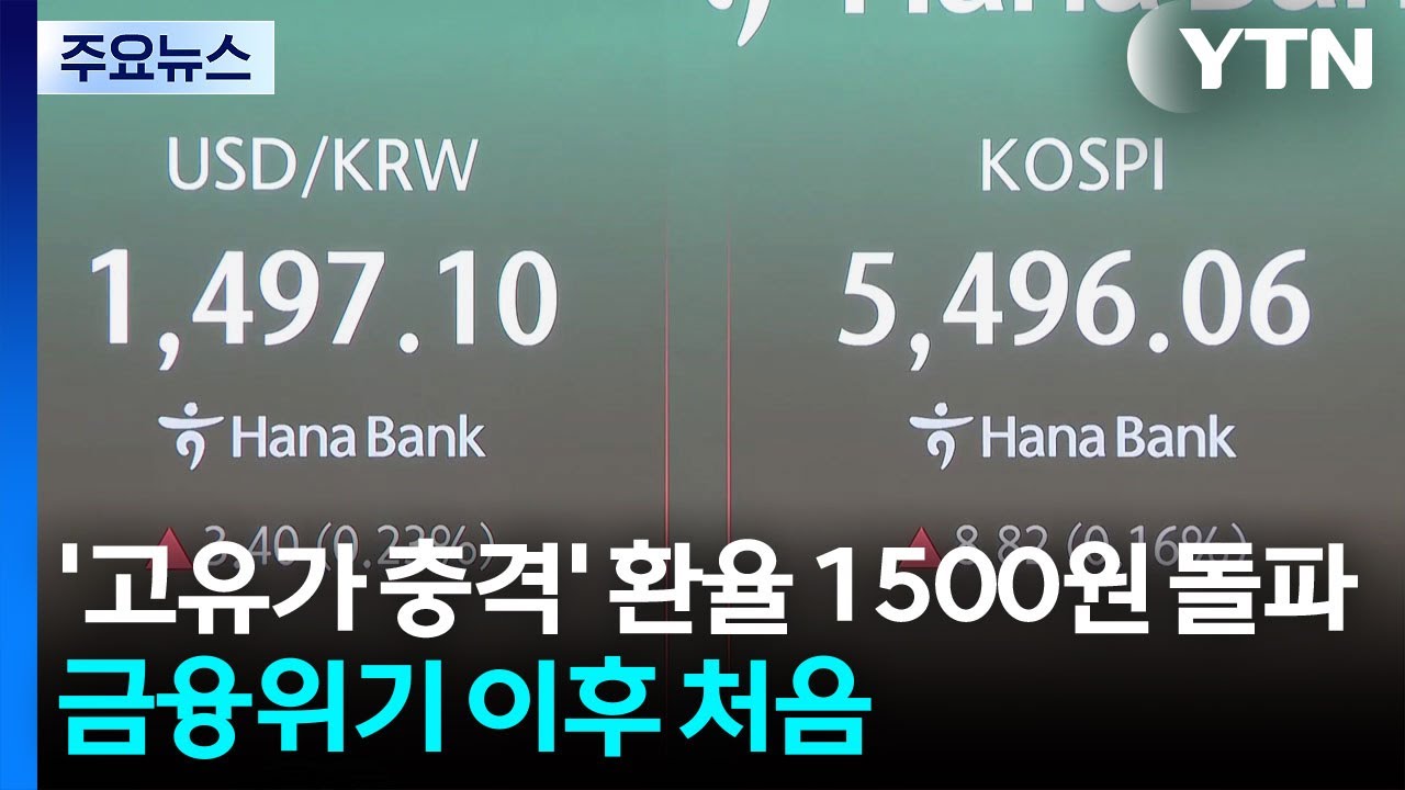 '고유가 충격'에 환율 1,500원 돌파...금융위기 이후 처음 / YTN