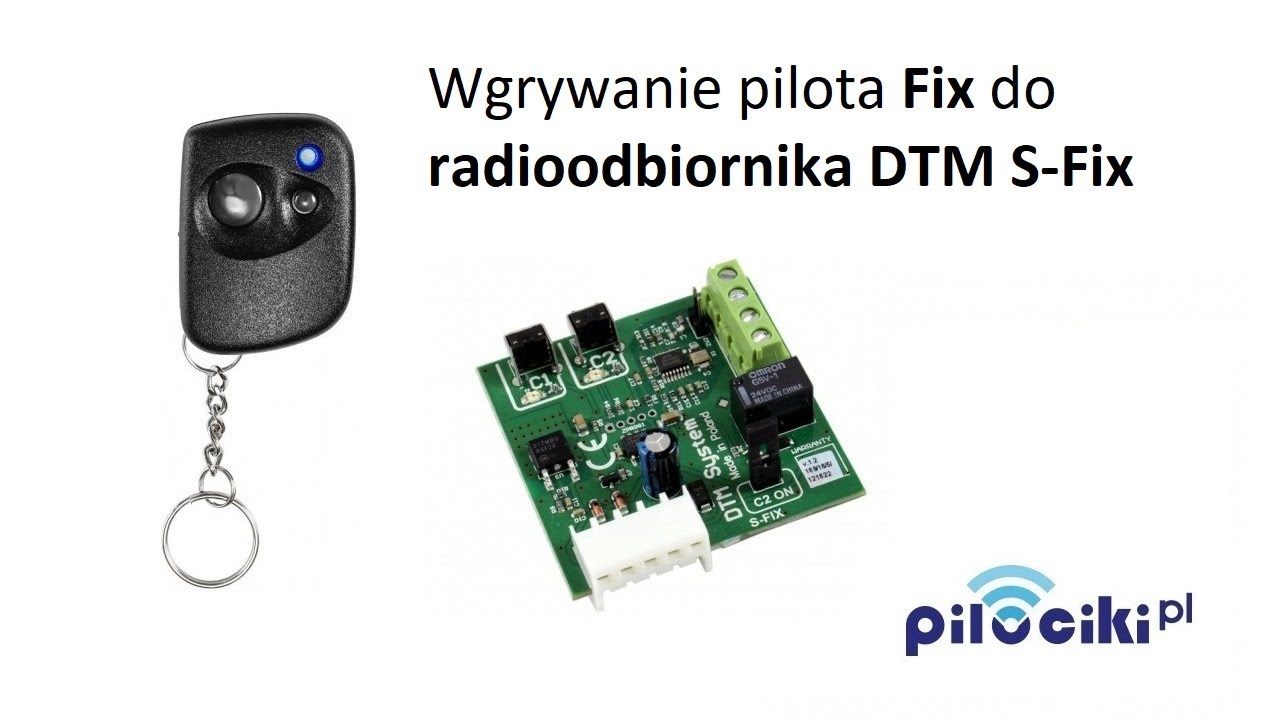 Wgrywanie dw&oacute;ch przycisk&oacute;w pilota Fix 2-kanałowego do radioodbiornika DTM S-Fix