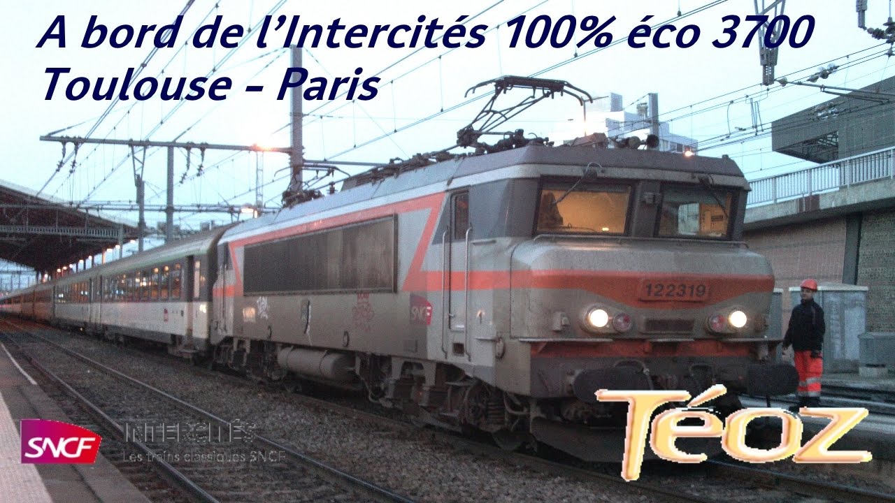 A bord de l'Intercités 100% Eco 3700 Toulouse - Paris