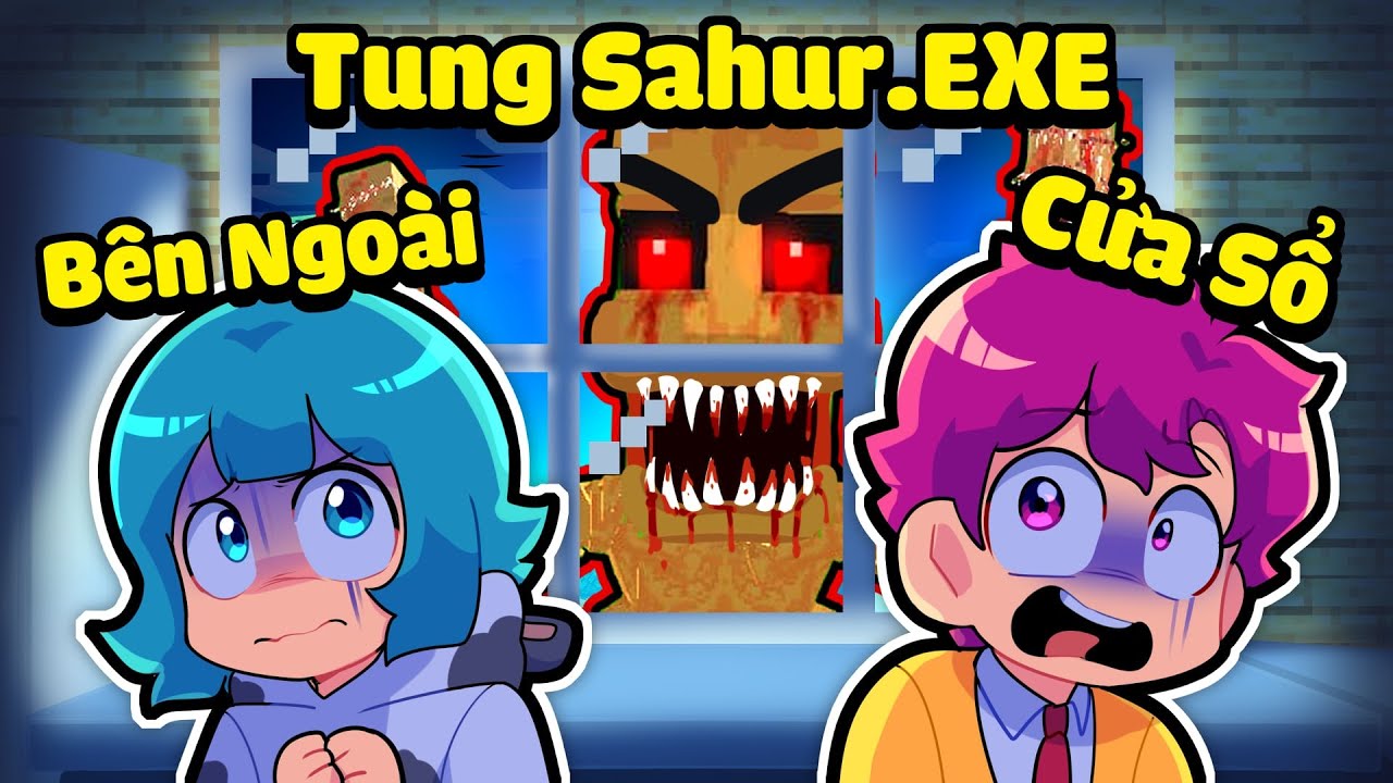 YUMMIE VÀ HIHA BẤT NGỜ KHI TUNG SAHUR.EXE BÊN NGOÀI CỬA SỔ TRONG MINECRAFT 😖😱😈
