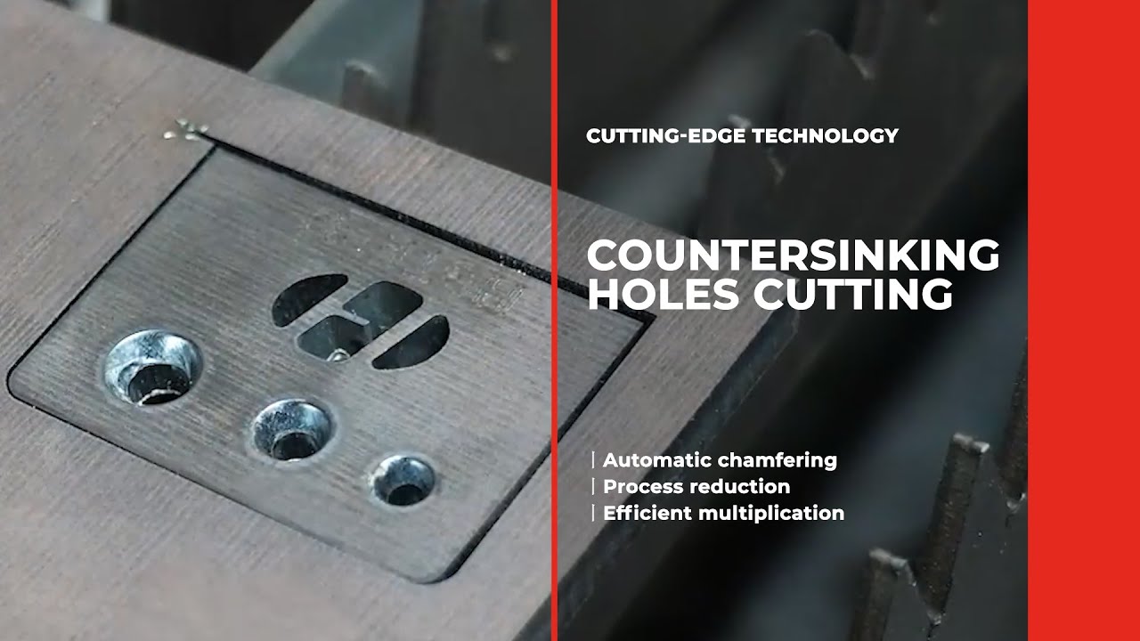 【HGTECH】Countersinking Holes 丨CuttingAutomatic chamfering丨Process reduction丨Efficient multiplication