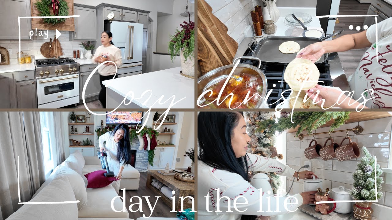 DIA ACOGEDOR EN CASA COCINANDO PARA MI FAMILIA || COZY DECEMBER DAYS COOKING AND CLEANING AT HOME