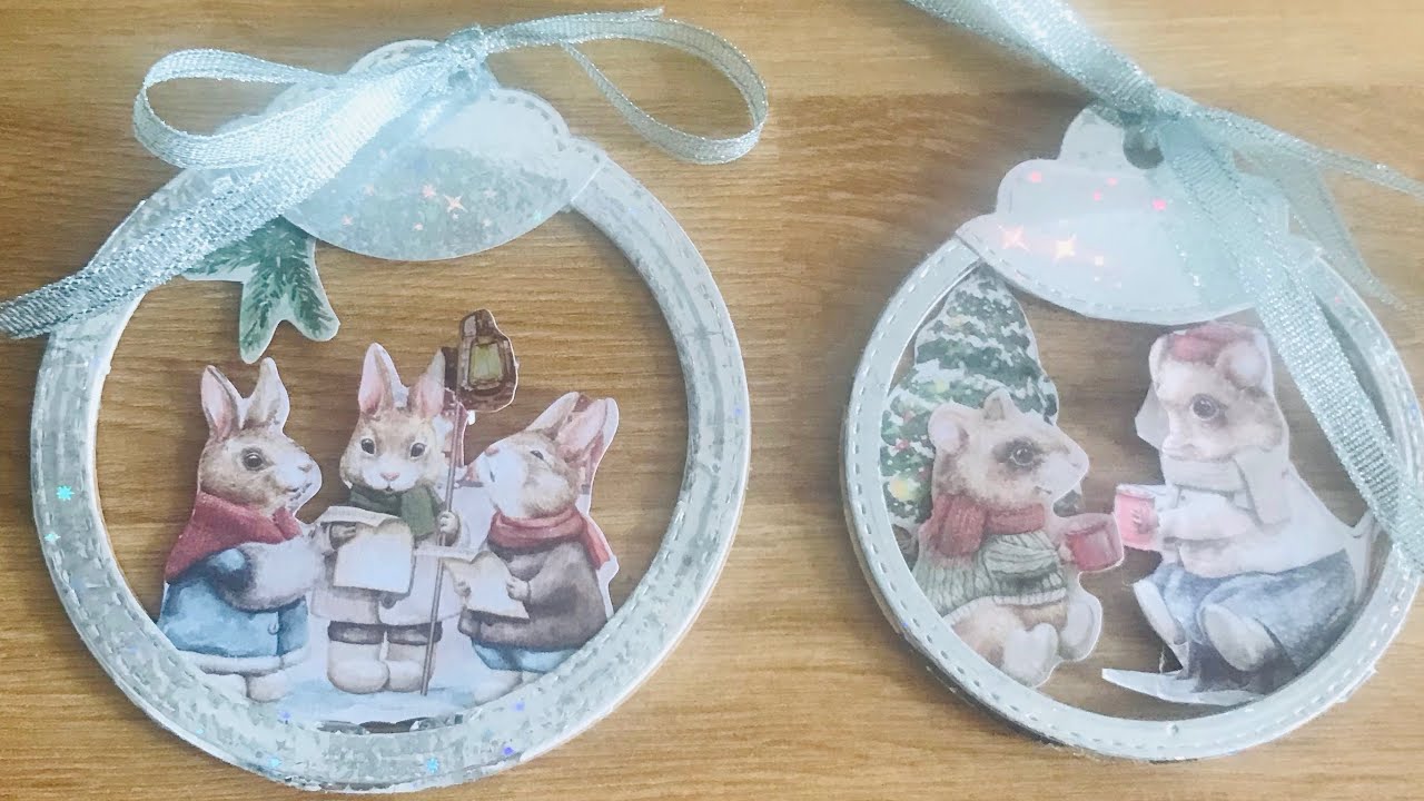 Créons des Boule de Noël avec vos die-cut et les livres de Noël