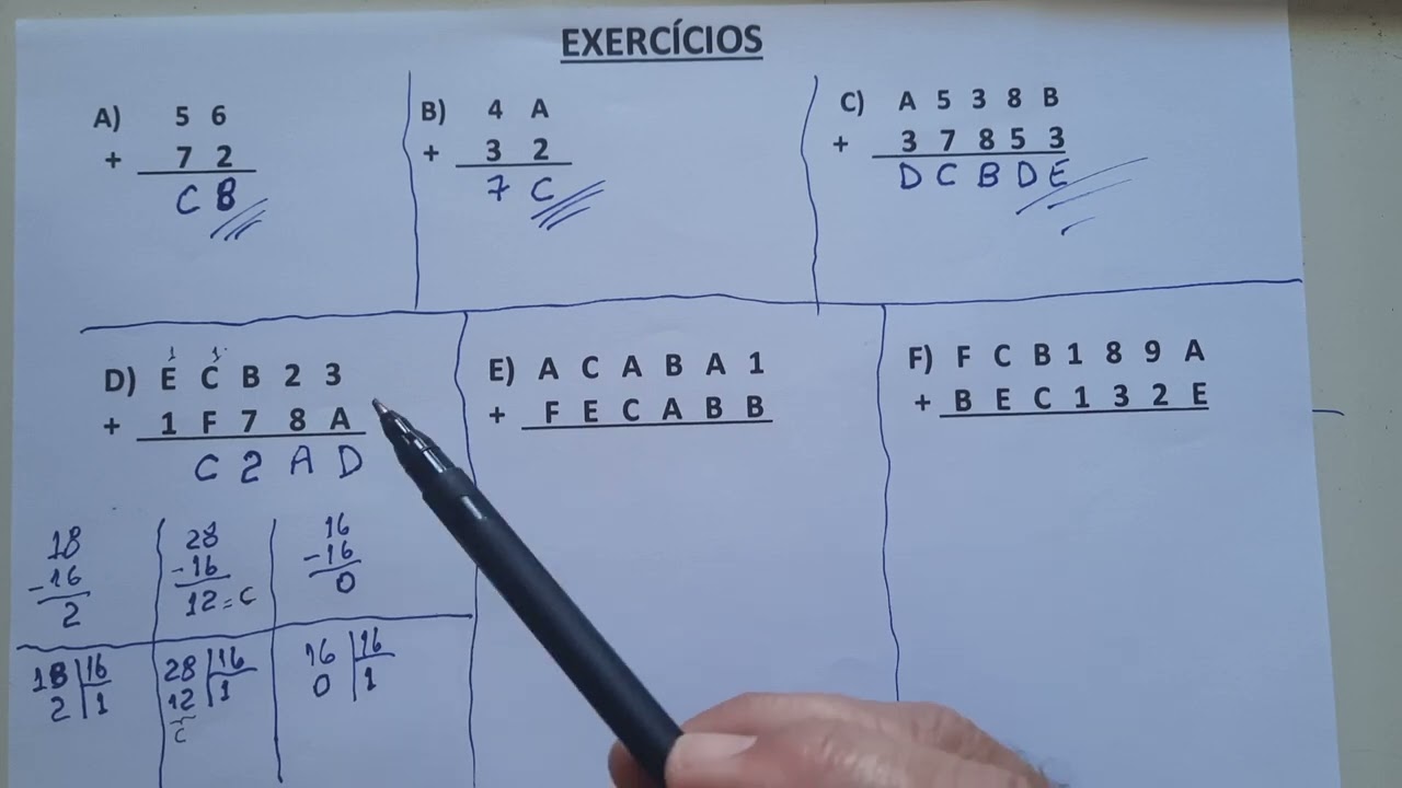 MATEMÁTICA COMPUTACIONAL  SOMA HEXADECIMAL  - 14° VÍDEO