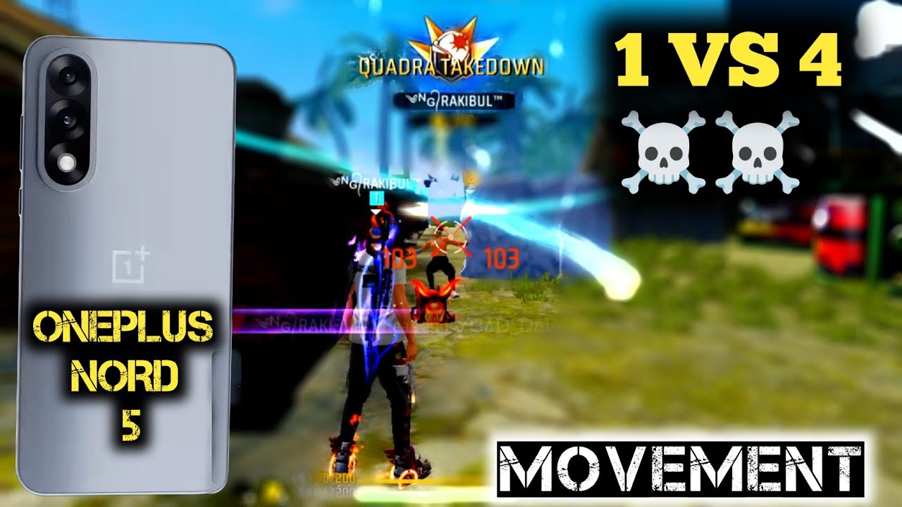 1 Vs 4 Oneplus Nord 5 | Oneplus Nord 5 Free Fire Test | Oneplus Nord 5